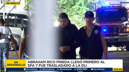 Abraham Rico Pineda llega a la sede de la DIJ en Ancón