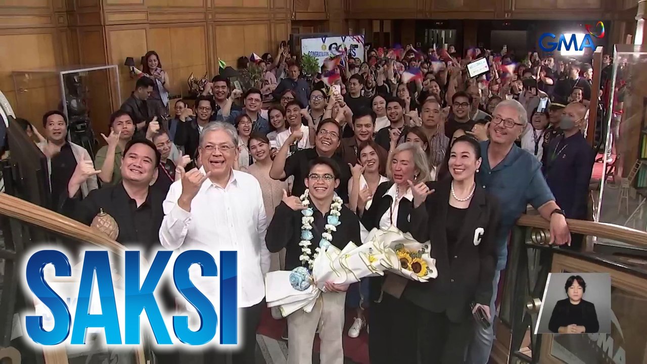 Grand welcome kay Carlos Yulo sa GMA Network | Saksi