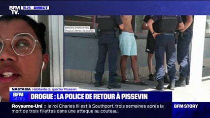 "On retrouve du calme et de la tranquillité" raconte Nastasia, habitante du quartier de Pissevin, après l'ouverture d'un commissariat
