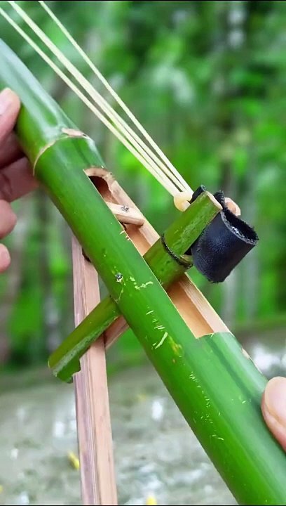 Bamboo toy gun #bamboocraft #short
