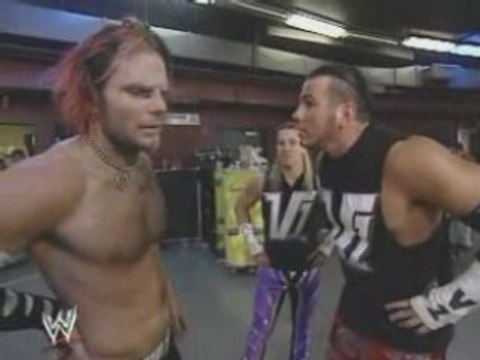 WWE - Matt Hardy gets a Smack in face from Jeff Hardy