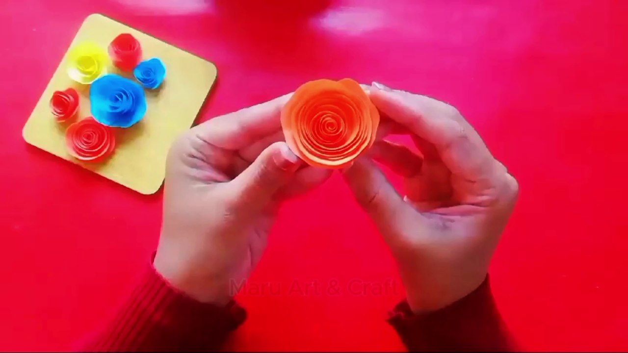 How to make Paper Rose Flower || Diy Paper Craft || Simple Paper Crafts Flower