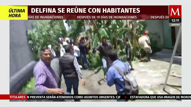 Delfina Gómez se reúne con habitantes de Chalco tras 19 días de inundaciones
