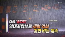 [영상] '종다리' 세력 약화에...강한 비는 계속 / YTN