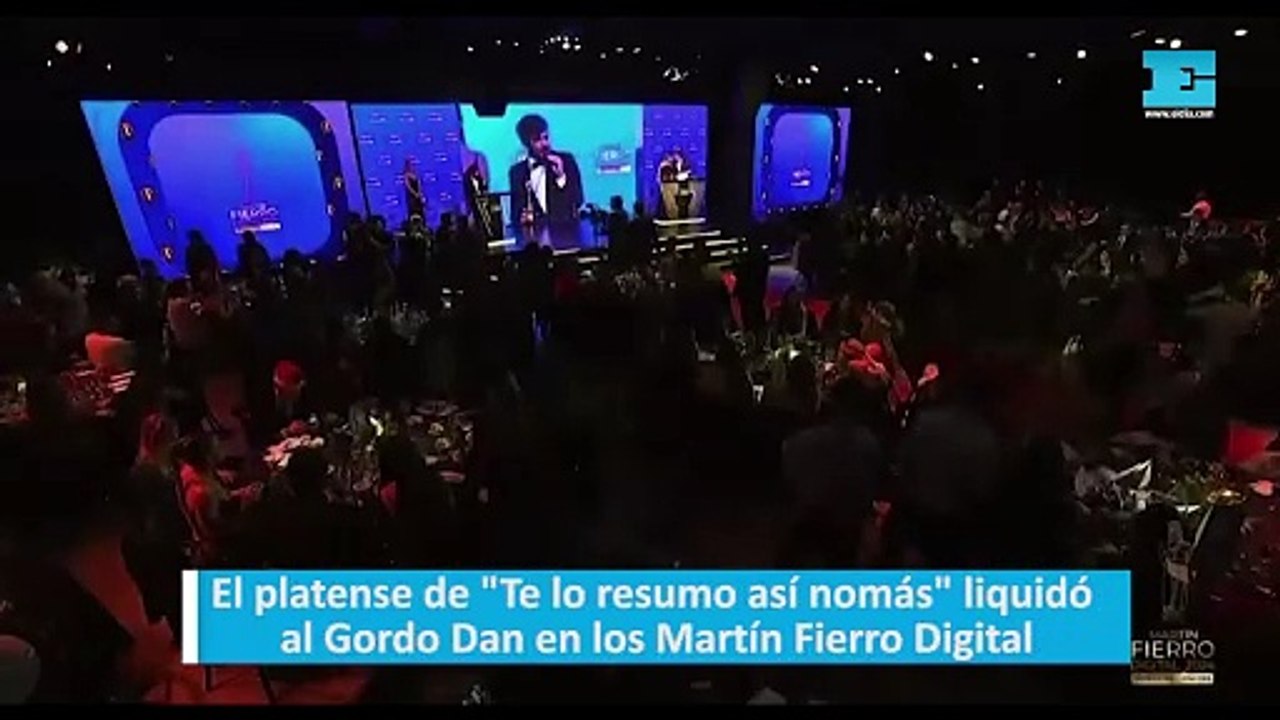 El platense de Te lo resumo así nomás liquidó al Gordo Dan en los Martín Fierro Digital