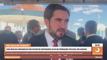 Advogados realizam ato de desagravo em favor de colega preso durante operação no Vale do Piancó