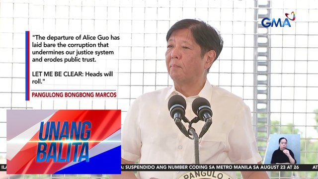 PBBM, nagbabalang may masisibak sakaling totoong nakaalis nga sa bansa si Alice Guo | Unang Balita