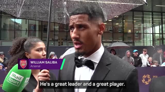 Arsenal 'lucky' to have 'leader' Odegaard - Saliba