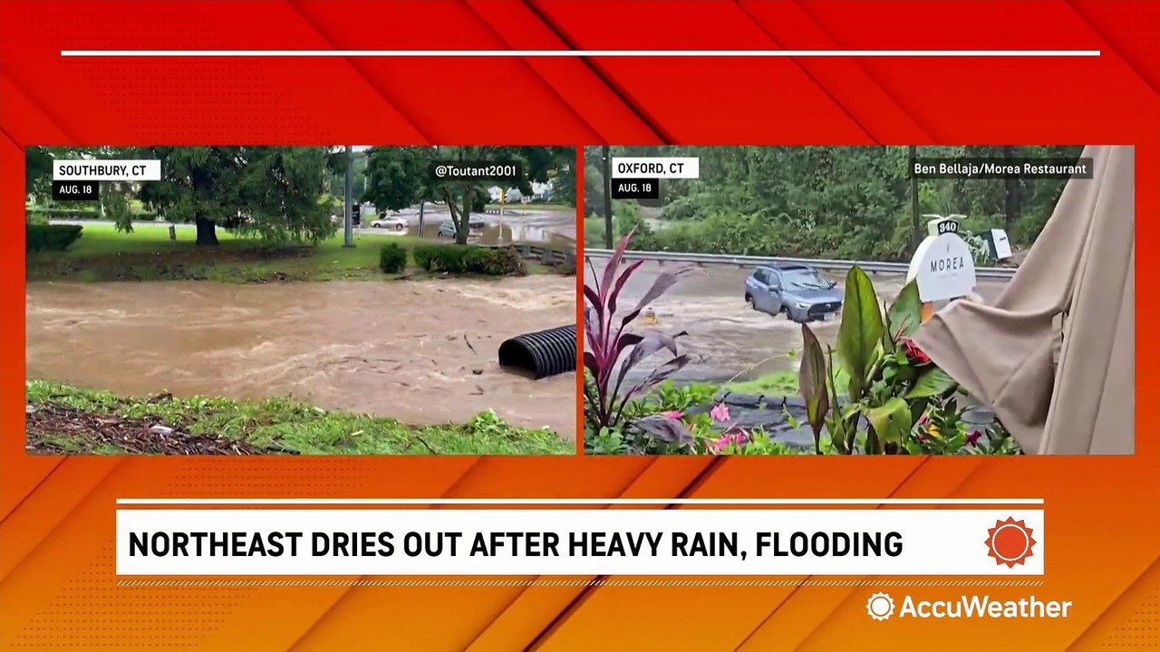 Northeast drying out and experiencing fall-like weather after flooding rain