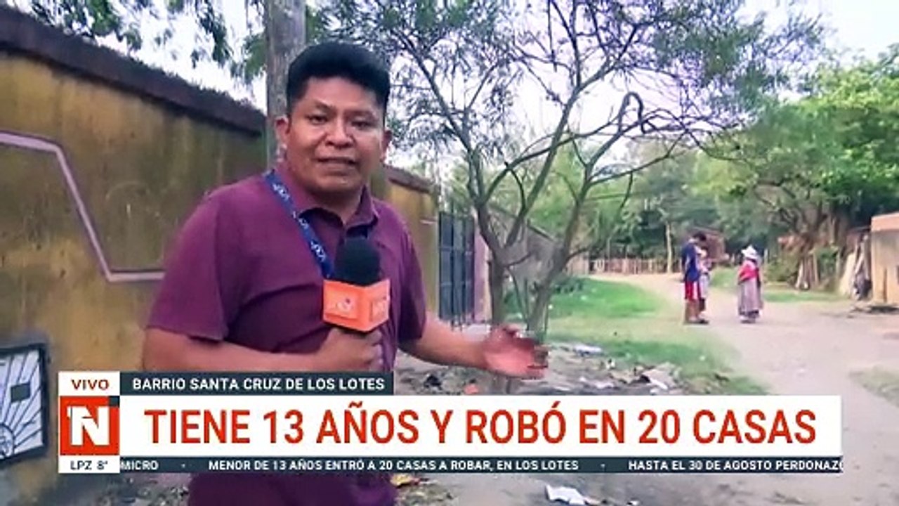 tiene 13 años y robó en 20 casas