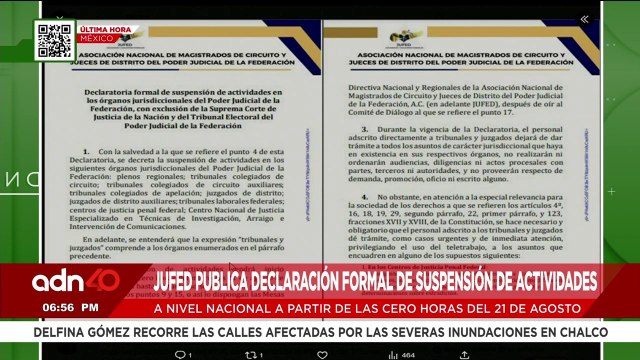 ¡Última Hora! JUFED publica declaración formal de suspensión de actividades a nivel nacional