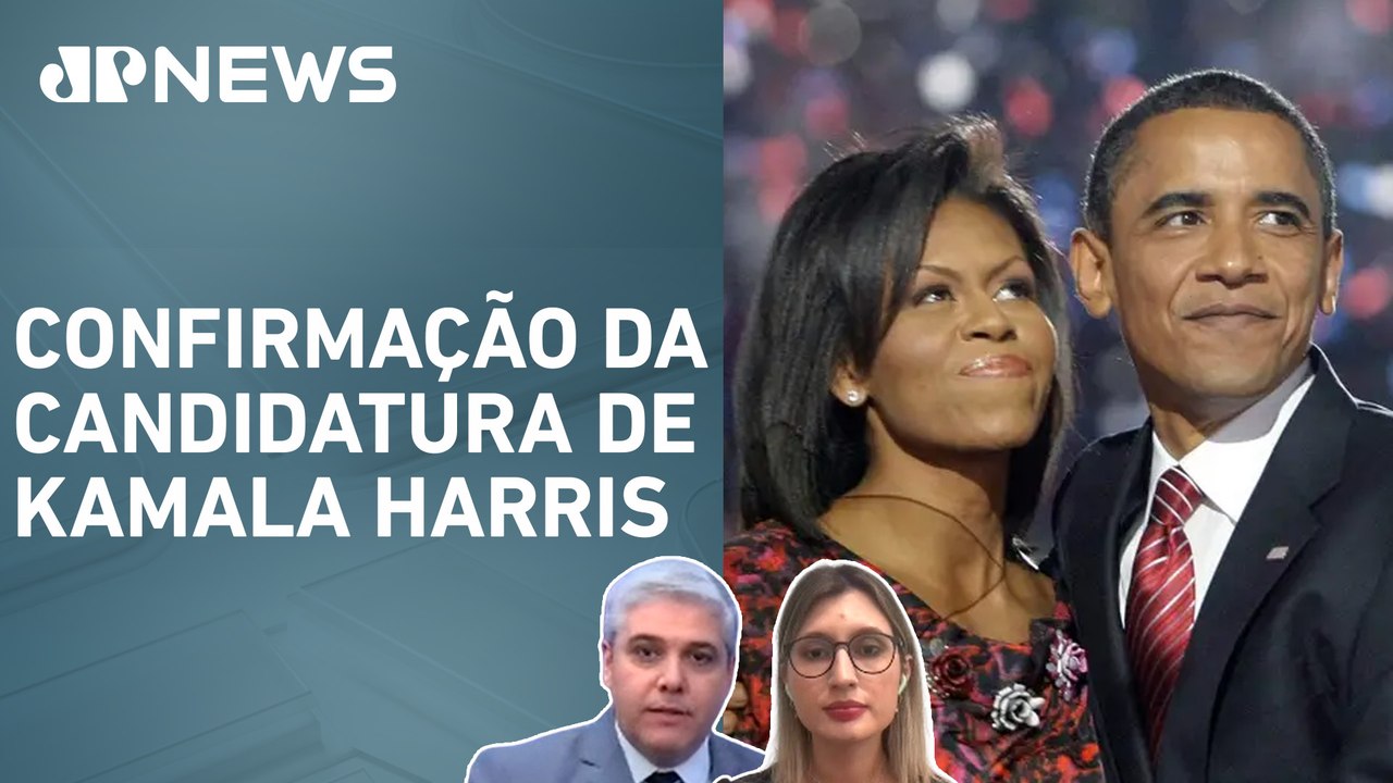 Barack e Michelle Obama são estrelas na Convenção Democrata; Favalli e Karina Calandrin analisam