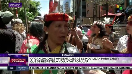 Movilizaciones en Ecuador exigen cese a extracción petrolera en el Yasuní