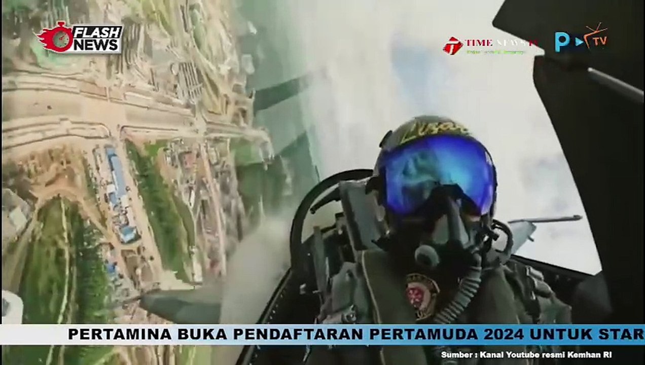 TNI AU Tampilkan Atraksi Pesawat Tempur F16 di Upacara HUT RI IKN