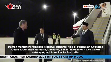Prabowo Tiba di Pangkalan AU RAAF Base Fairbairn, Canberra untuk Lakukan Kunker ke Australia