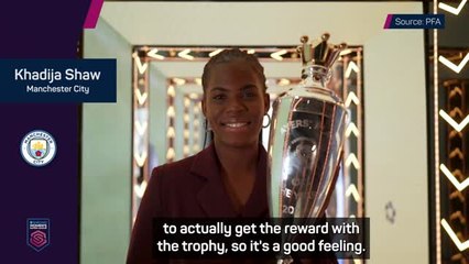 Скачать видео: 'A good feeling' - Khadija Shaw wins PFA Women's Player of the Year