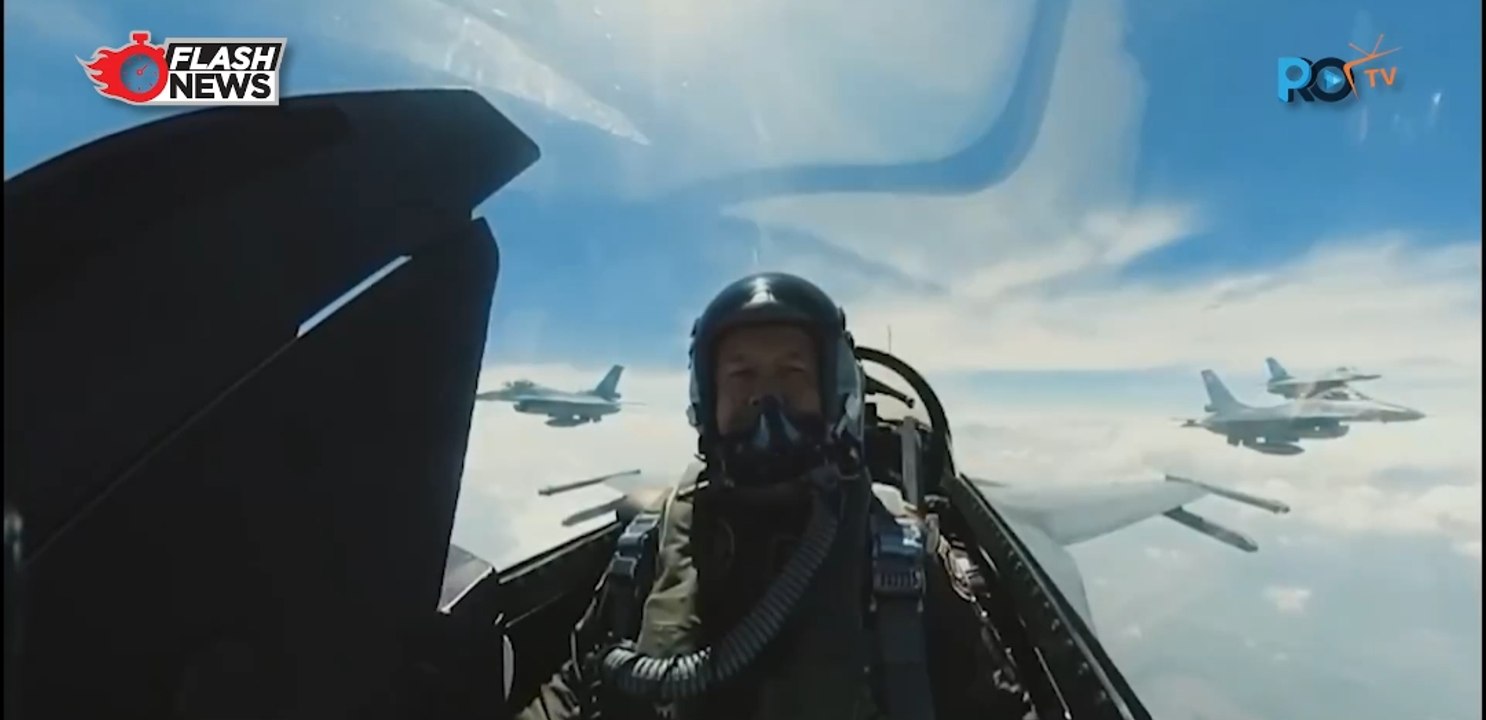 Aksi Pesawat Tempur F-16 TNI AU Belah Langit IKN Dałam Rangkaian HUT RI ke-79
