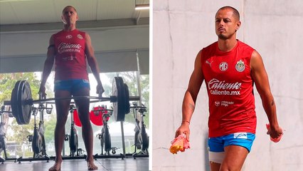 Chicharito quiere imponer ante Tigres y así se ejercita en el gimnasio de Chivas