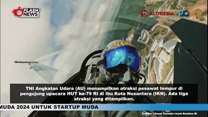 Aksi Pesawat Tempur F-16 TNI AU Belah Langit IKN dalam Rangkaian HUT RI ke-79