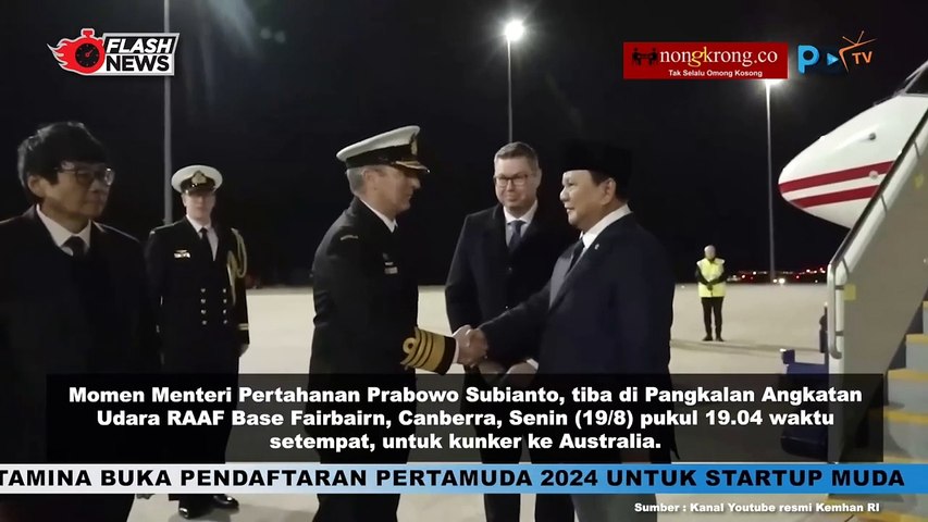 Prabowo Tiba di Pangkalan Angkatan Udara di Australia