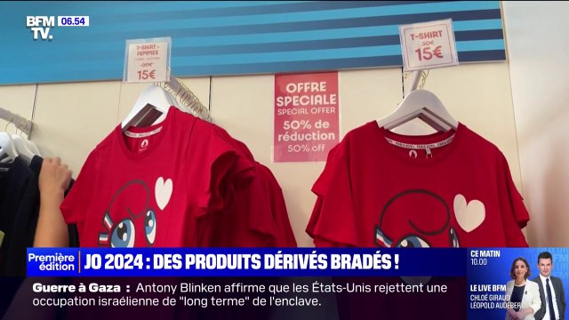 Casquette, porte-clés, peluche... Dix jours après la fin des JO, des produits dérivés sont bradés