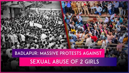 Badlapur: Massive Protest Against Rape Of 2 Minors At Adarsh School, Opposition Slams MahaYuti Govt