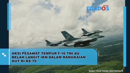 Aksi Pesawat Tempur F-16 TNI AU Belah Langit IKN Dalam Rangkaian Hut RI Ke-79