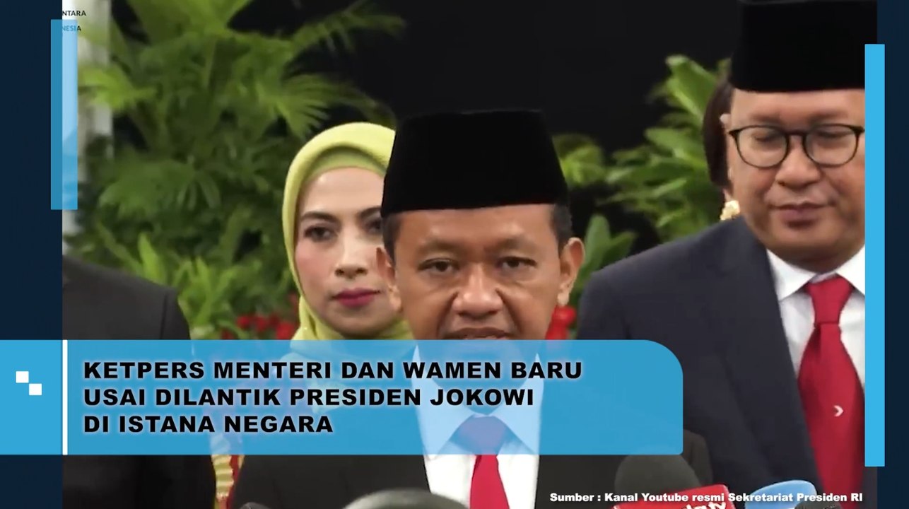 Ketpers Menteri dan Wamen Baru Usai Dilantik Presiden Jokowi di Istana Negara