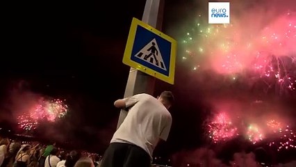 Europe's largest fireworks display goes off with a bang in Hungary