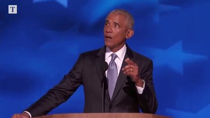 Obama mocks 'weird' and 'crazy' Trump at DNC speech