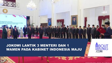 PRESIDEN RI JOKO WIDODO MELANTIK 3 MENTERI DAN 1 WAKIL MENTERI DALAM KABINET INDONESIA MAJU