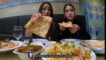 Chinese girls trying Pakistani foord