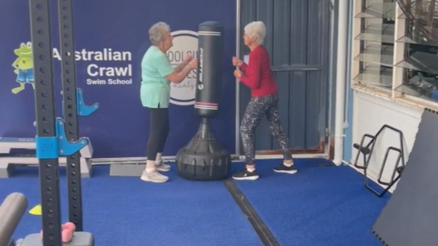 Punching bag doesn't stand a chance as two dynamic seniors flex ‘Masterful’ boxing technique