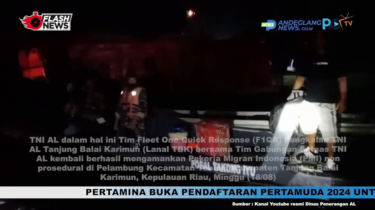 TNI AL AMANKAN PMI NON PROSEDURAL DI TANJUNG BALAI KARIMUN