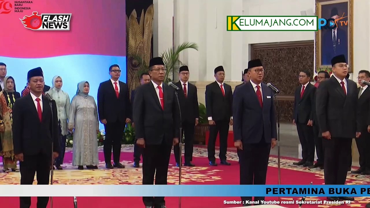 Presiden Lantik 3 Menteri dan 1 Wakil Menteri Kabinet Indonesia Maju Sisa Jabatan