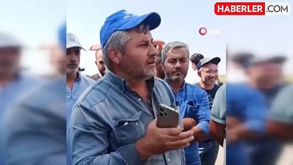 Bayburt'ta tarlalarını sulayamayan çiftçiler eylem yaptı