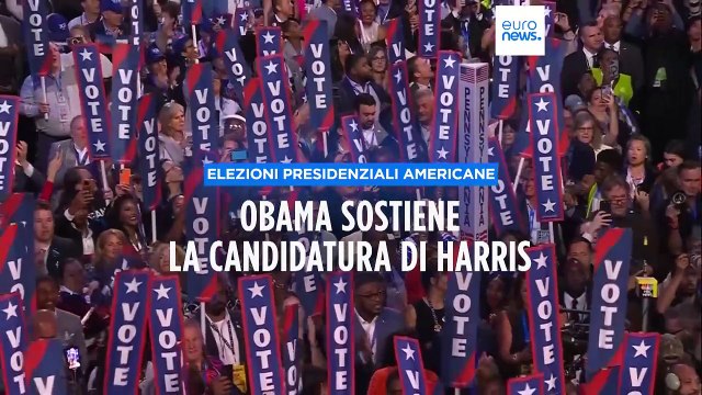 Gli Obama infiammano la convention dei democratici Usa, Barack su Kamala Harris: Yes she can