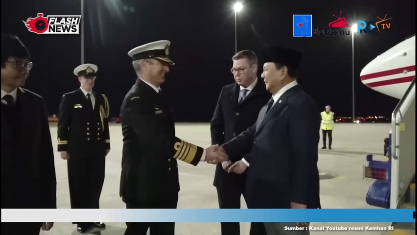 Kunker ke Australia, Prabowo Tiba di Pangkalan Angkatan Udara RAAF Base Fairbairn, Canberra