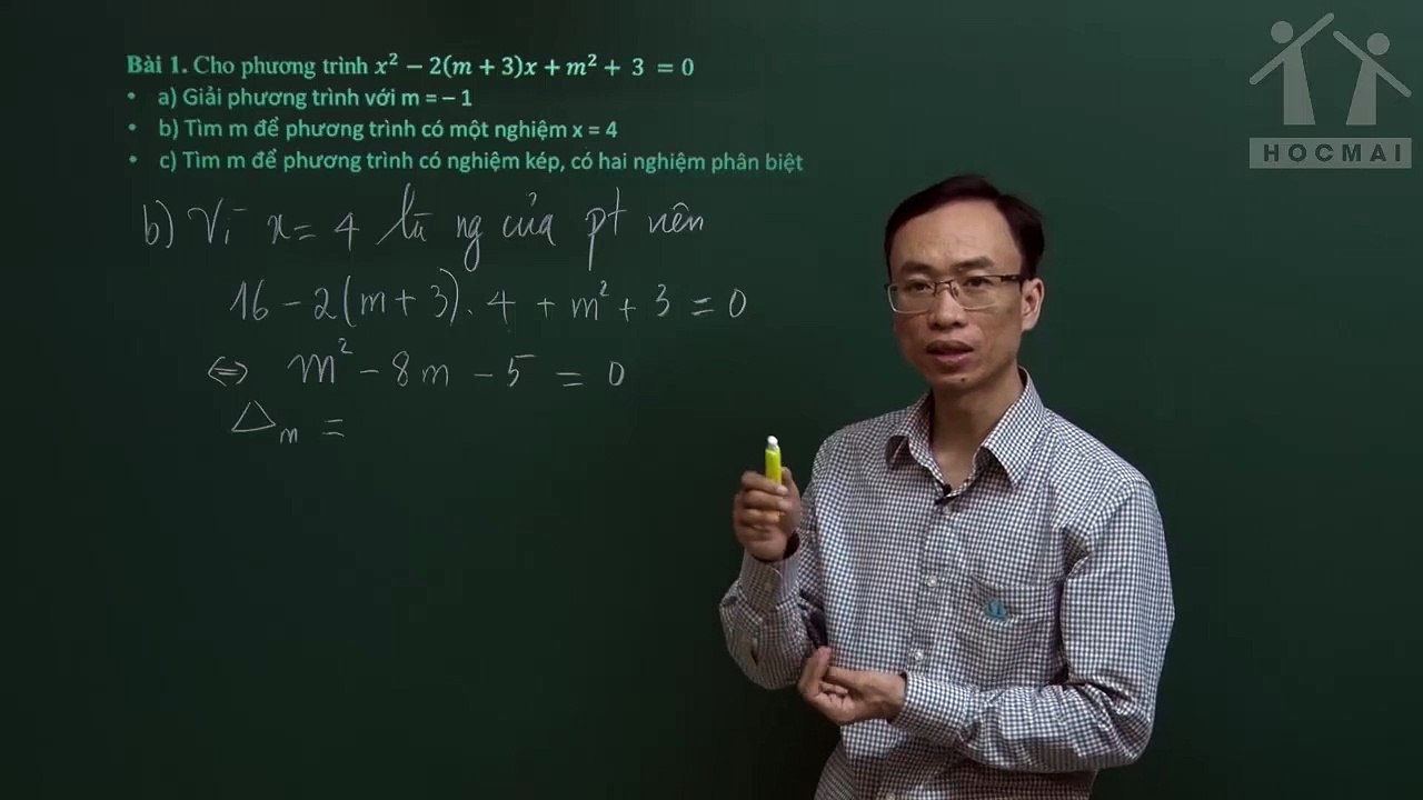 2. Bài 01. Điều kiện có nghiệm của phương trình bậc hai. (Luyện thi vào 10 Chuyên Toán CT1 ) - HOCMAI 2024-05-20 21_46