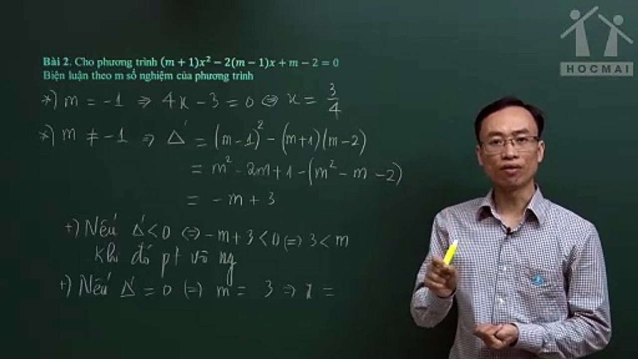 3. Bài 01. Điều kiện có nghiệm của phương trình bậc hai. (Luyện thi vào 10 Chuyên Toán CT1 ) - HOCMAI 2024-05-20 21_51