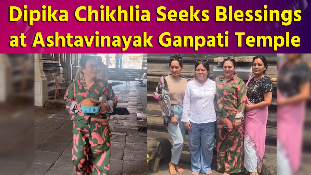 Dipika Chikhlia Visits Ashtavinayak Ganpati Temple, Offers Devout Prayers