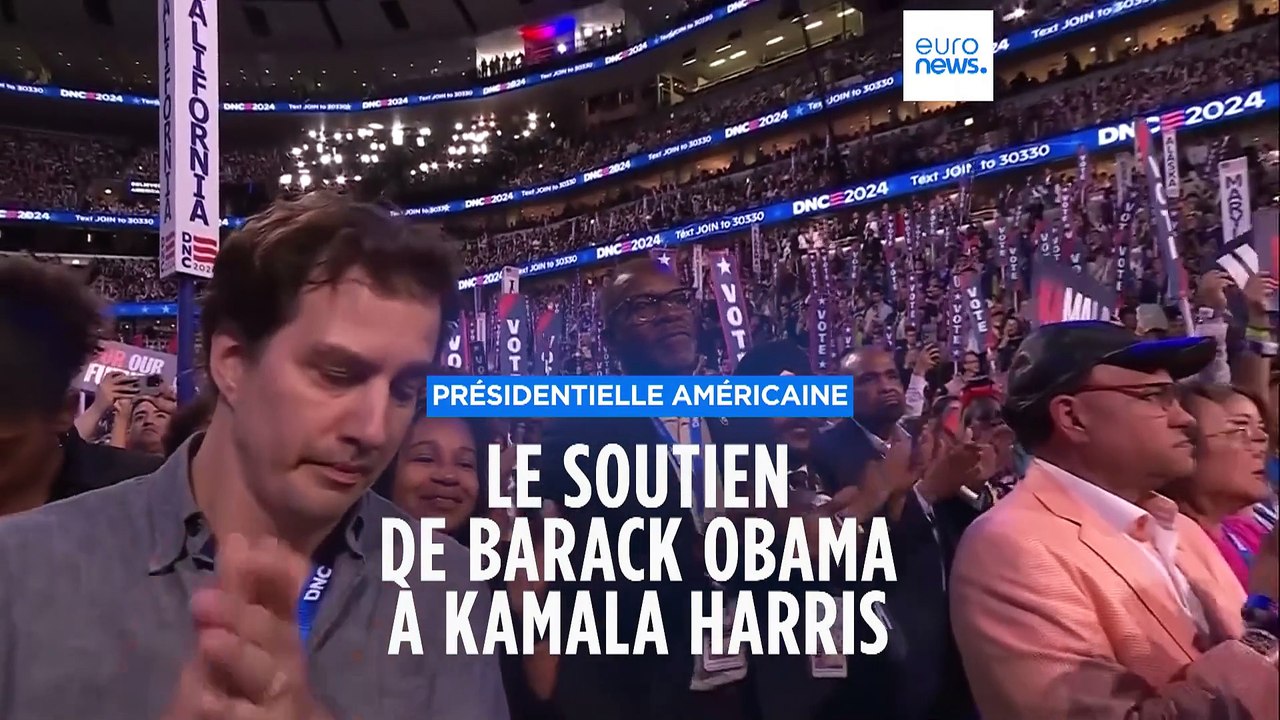 Barack et Michelle Obama appuient leur soutien à Kamala Harris lors de la Convention démocrate