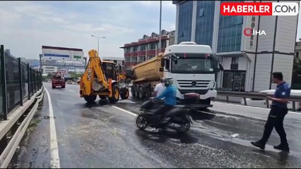 Beylikdüzü'nde trafiği kilitleyen kazanın yeni görüntüleri ortaya çıktı