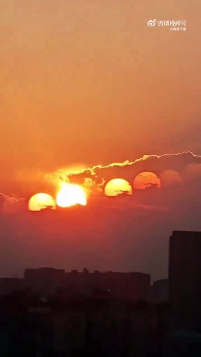 Un phénomène rare de "sept soleils" observé dans le ciel de Chengdu, en Chine