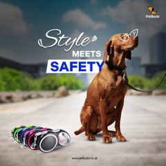 Automatic Retractable  Dog Leash  Smart Design, Chew-Resistant, Heavy Duty Retractable Dog Leash UK