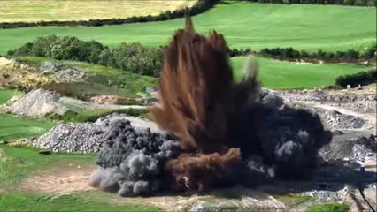 Dramatic footage of a World War 2 bomb exploding in County Down has been released by the PSNI.