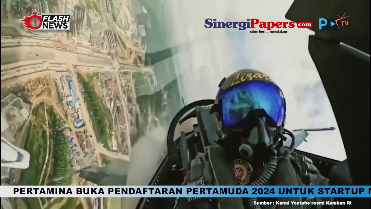 Aksi Pesawat Tempur F-16 TNI AU Belah Langit IKN Dalam Rangkaian HUT RI Ke-79