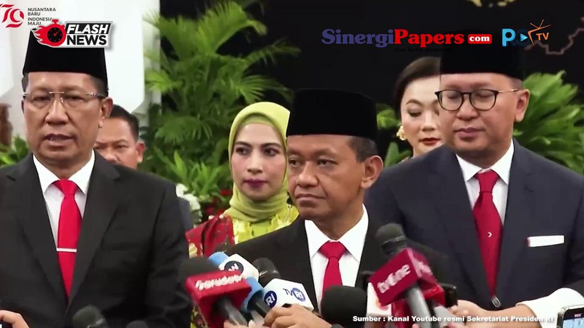 Ketpers Menteri dan Wamen Baru Usai Dilantik Presiden Jokowi di Istana Negara