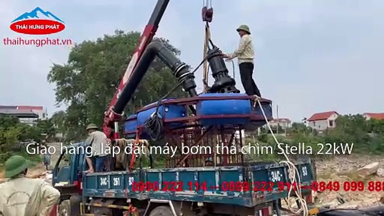 Vận hành chạy thử Máy bơm chìm nước thải Stella 22kW