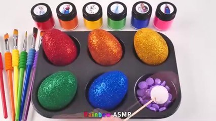 Satisfying Video l How to make Rainbow Lollipop Candy and Glossy Balls into Playdoh Cutting ASMR #57